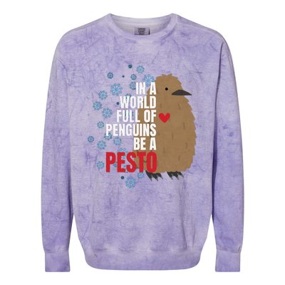 Pesto The Penguin More To Love Absolute Unit Viral Colorblast Crewneck Sweatshirt