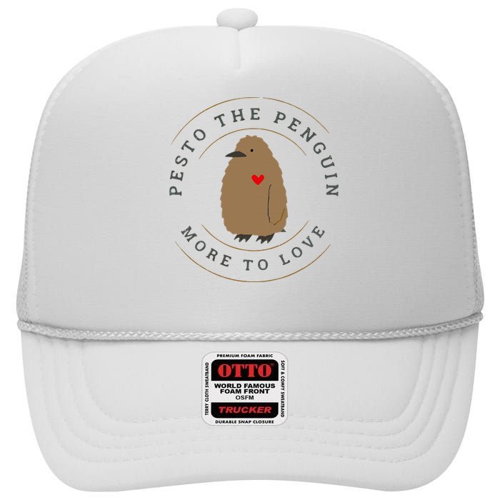 Pesto The Penguin More To Love High Crown Mesh Back Trucker Hat