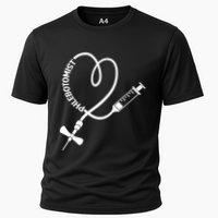 Phlebotomy Technician Phlebotomist Blood Nurse Heart Cooling Performance Crew T-Shirt