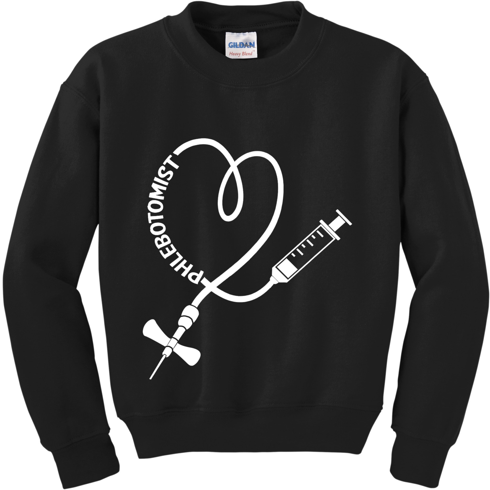 Phlebotomy Technician Phlebotomist Blood Nurse Heart Kids Sweatshirt
