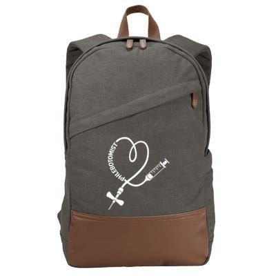 Phlebotomy Technician Phlebotomist Blood Nurse Heart Cotton Canvas Backpack