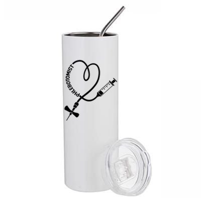 Phlebotomy Technician Phlebotomist Blood Nurse Heart Stainless Steel Tumbler