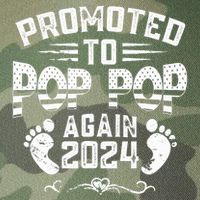 Promoted To Pop Pop Again 2024 Funny Pregnancy Announcement Legacy Tie Dye Trucker Hat