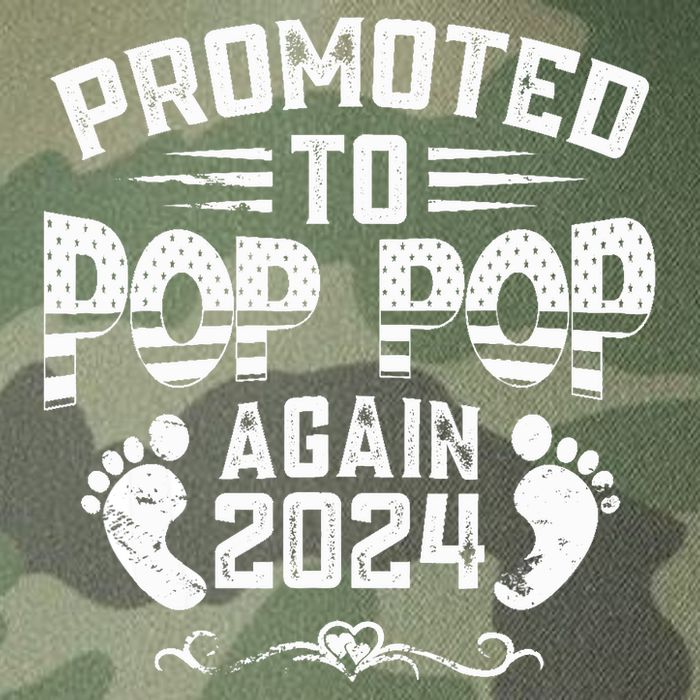 Promoted To Pop Pop Again 2024 Funny Pregnancy Announcement Legacy Tie Dye Trucker Hat