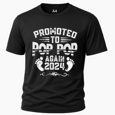 Promoted To Pop Pop Again 2024 Funny Pregnancy Announcement Performance Shirt
