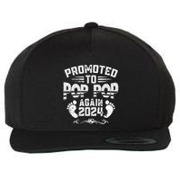 Promoted To Pop Pop Again 2024 Funny Pregnancy Announcement Wool Snapback Cap