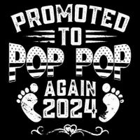 Promoted To Pop Pop Again 2024 Funny Pregnancy Announcement Wool Snapback Cap