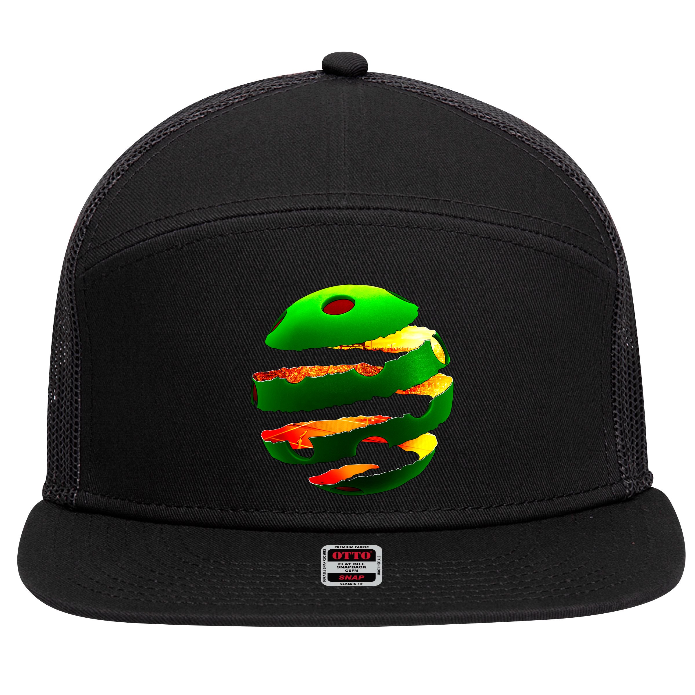 Pickleball Tear 7 Panel Mesh Trucker Snapback Hat