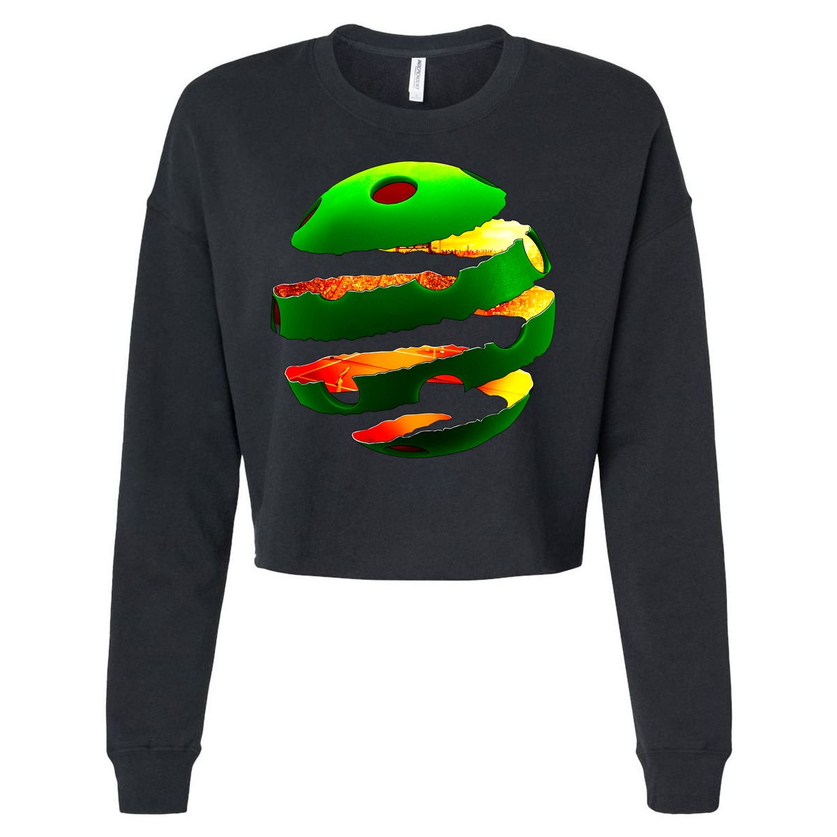Pickleball Tear Cropped Pullover Crew