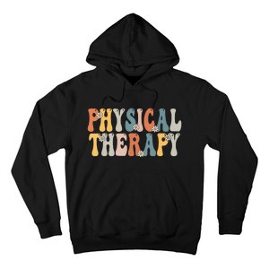 Physical Therapy Physical Therapist Pt Month Groovy Retro Hoodie