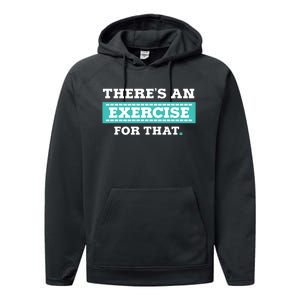 Physical Therapy PT Gift For Exercise Therapist Performance Fleece Hoodie