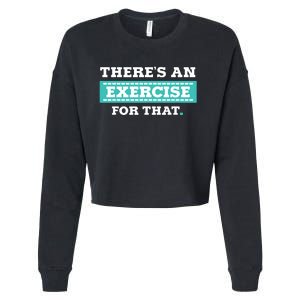 Physical Therapy PT Gift For Exercise Therapist Cropped Pullover Crew