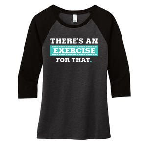 Physical Therapy PT Gift For Exercise Therapist Women's Tri-Blend 3/4-Sleeve Raglan Shirt