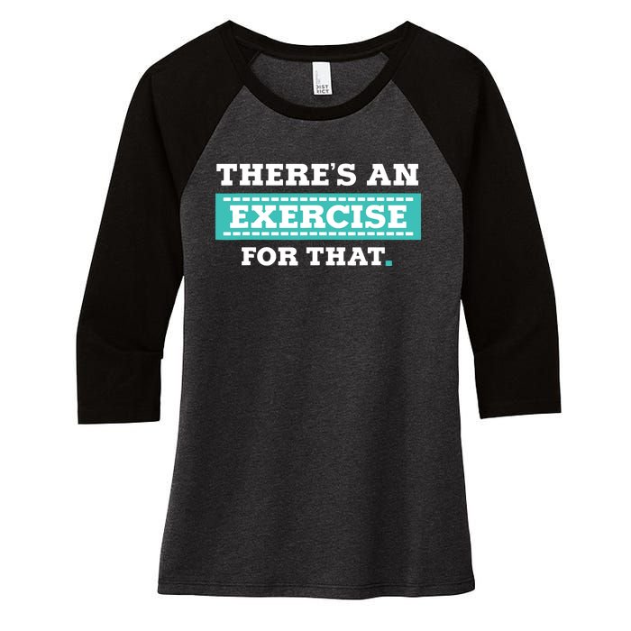 Physical Therapy PT Gift For Exercise Therapist Women's Tri-Blend 3/4-Sleeve Raglan Shirt