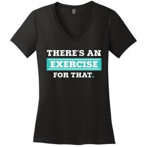 Physical Therapy PT Gift For Exercise Therapist Women's V-Neck T-Shirt