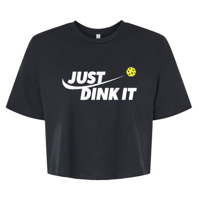 Pickleball Tshirts Pickleball Shirt Just Dink It Bella+Canvas Jersey Crop Tee