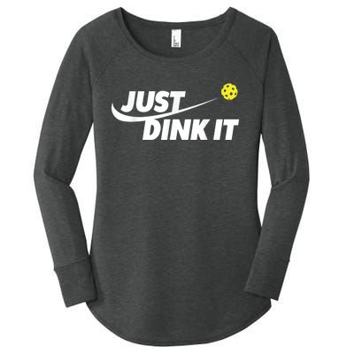 Pickleball Tshirts Pickleball Shirt Just Dink It Women's Perfect Tri Tunic Long Sleeve Shirt