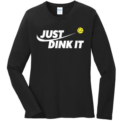 Pickleball Tshirts Pickleball Shirt Just Dink It Ladies Long Sleeve Shirt