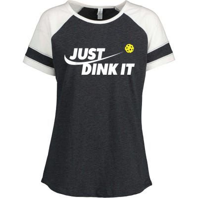 Pickleball Tshirts Pickleball Shirt Just Dink It Enza Ladies Jersey Colorblock Tee