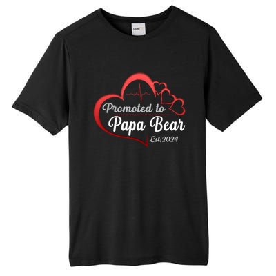 Promote To Papa Bear 2024 Funny Papa Bear Gift Tall Fusion ChromaSoft Performance T-Shirt