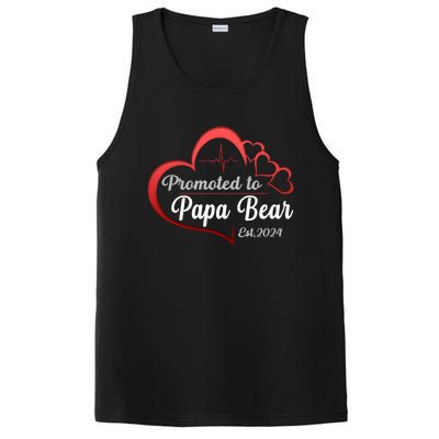 Promote To Papa Bear 2024 Funny Papa Bear Gift PosiCharge Competitor Tank