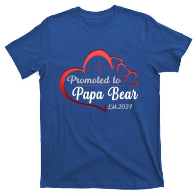 Promote To Papa Bear 2024 Funny Papa Bear Gift T-Shirt