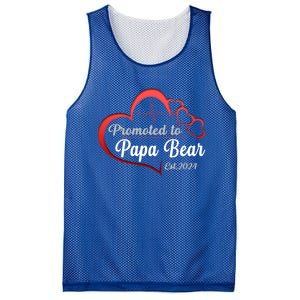 Promote To Papa Bear 2024 Funny Papa Bear Gift Mesh Reversible Basketball Jersey Tank