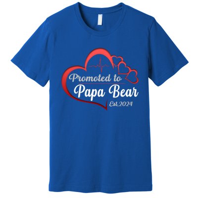 Promote To Papa Bear 2024 Funny Papa Bear Gift Premium T-Shirt