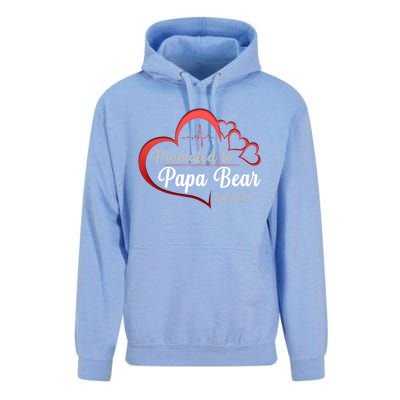 Promote To Papa Bear 2024 Funny Papa Bear Gift Unisex Surf Hoodie