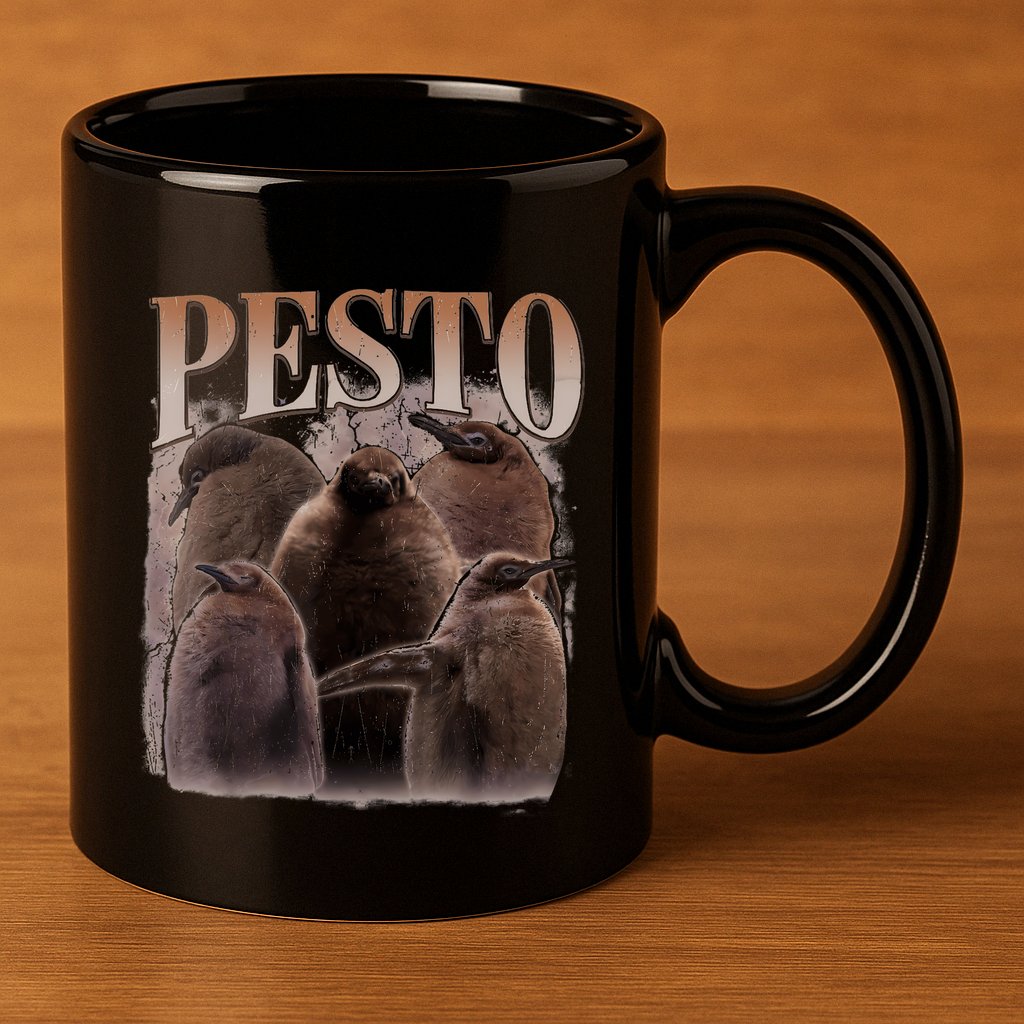 Pesto The Penguin More To Love Absolute Unit Viral Meme 11oz C Handle Ceramic Mug