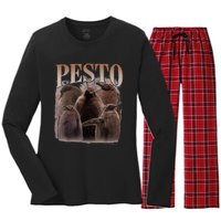 Pesto The Penguin More To Love Absolute Unit Viral Meme Women's Long Sleeve Flannel Pajama Set 