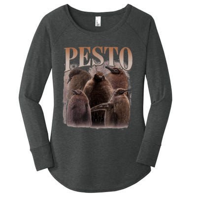 Pesto The Penguin More To Love Absolute Unit Viral Meme Women's Perfect Tri Tunic Long Sleeve Shirt