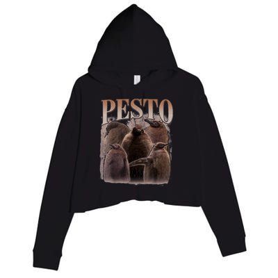 Pesto The Penguin More To Love Absolute Unit Viral Meme Crop Fleece Hoodie