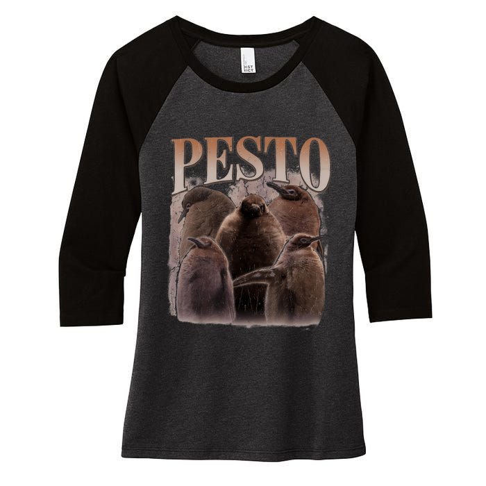 Pesto The Penguin More To Love Absolute Unit Viral Meme Women's Tri-Blend 3/4-Sleeve Raglan Shirt