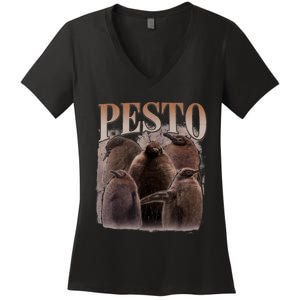 Pesto The Penguin More To Love Absolute Unit Viral Meme Women's V-Neck T-Shirt