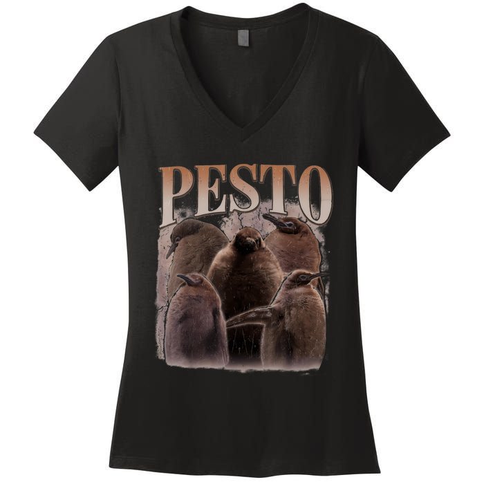 Pesto The Penguin More To Love Absolute Unit Viral Meme Women's V-Neck T-Shirt