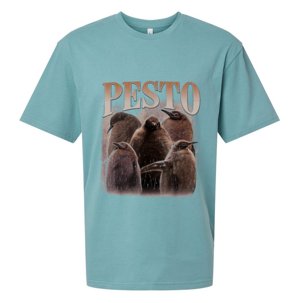 Pesto The Penguin More To Love Absolute Unit Viral Meme Sueded Cloud Jersey T-Shirt