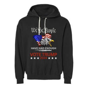 Pro Trump Patriotic Gangster Anti Liberal Republican Gift Black Cott Garment-Dyed Fleece Hoodie