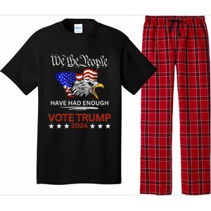 Pro Trump Patriotic Gangster Anti Liberal Republican Gift Black Cott Pajama Set