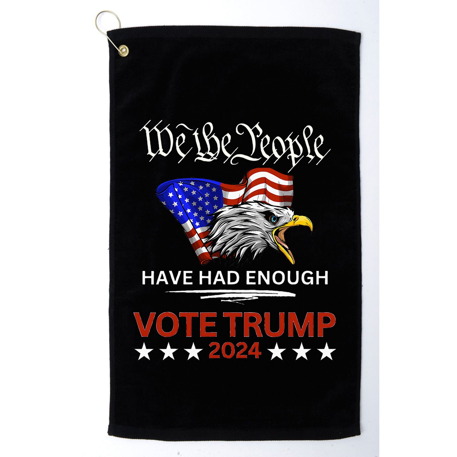 Pro Trump Patriotic Gangster Anti Liberal Republican Gift Black Cott Golf Towel
