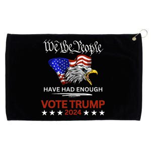 Pro Trump Patriotic Gangster Anti Liberal Republican Gift Black Cott Grommeted Golf Towel