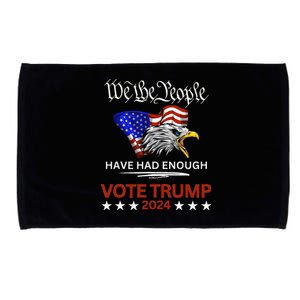 Pro Trump Patriotic Gangster Anti Liberal Republican Gift Black Cott Microfiber Hand Towel