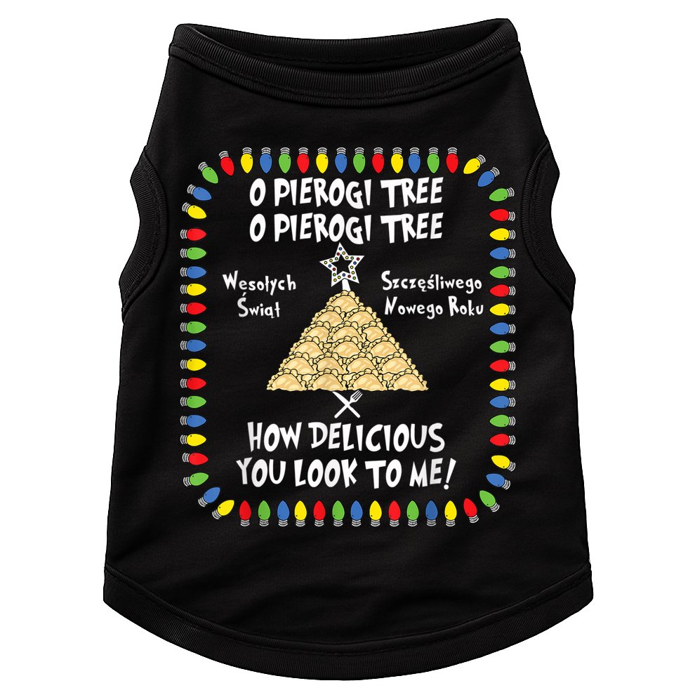 Pierogi Tree Polish Christmas Doggie Tank