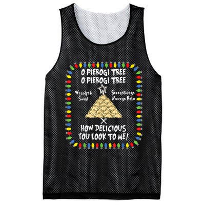 Pierogi Tree Polish Christmas Mesh Reversible Basketball Jersey Tank