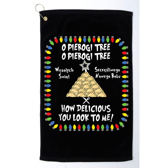 Pierogi Tree Polish Christmas Golf Towel