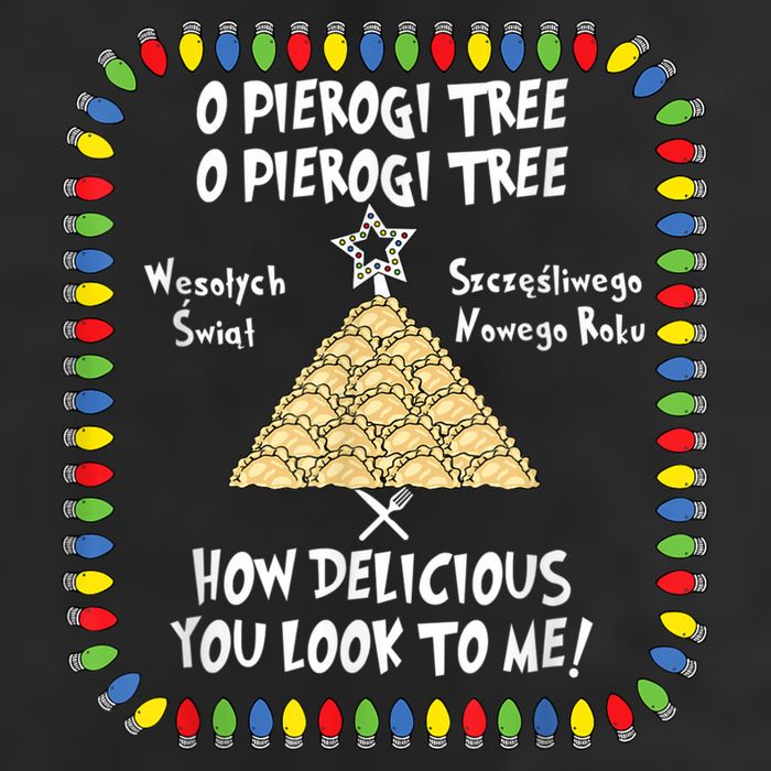 Pierogi Tree Polish Christmas Golf Towel
