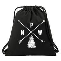 Pine Tree Pacific Northwest Pnw Arrows Fun Gift Drawstring Bag
