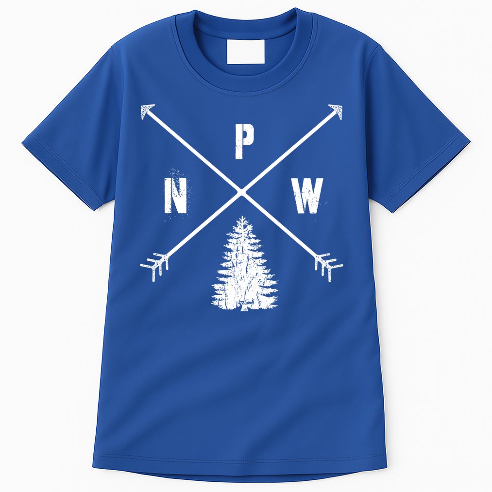 Pine Tree Pacific Northwest Pnw Arrows Fun Gift Tall T-Shirt