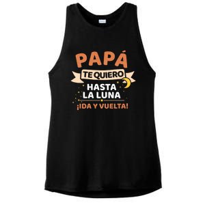 Papá Te Quiero Hasta La Luna ¡Ida Y Vuelta! Dia Del Padre Ladies PosiCharge Tri-Blend Wicking Tank