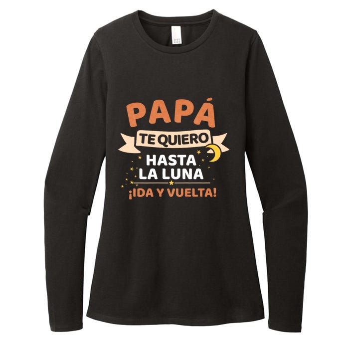 Papá Te Quiero Hasta La Luna ¡Ida Y Vuelta! Dia Del Padre Womens CVC Long Sleeve Shirt